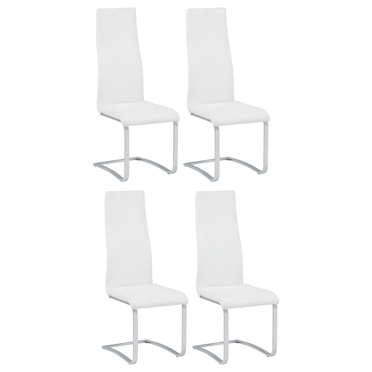 Best Furniture Outlet - Coaster - Montclair Upholstered Dining Side Chair White (Set of 4) - 100515WHT