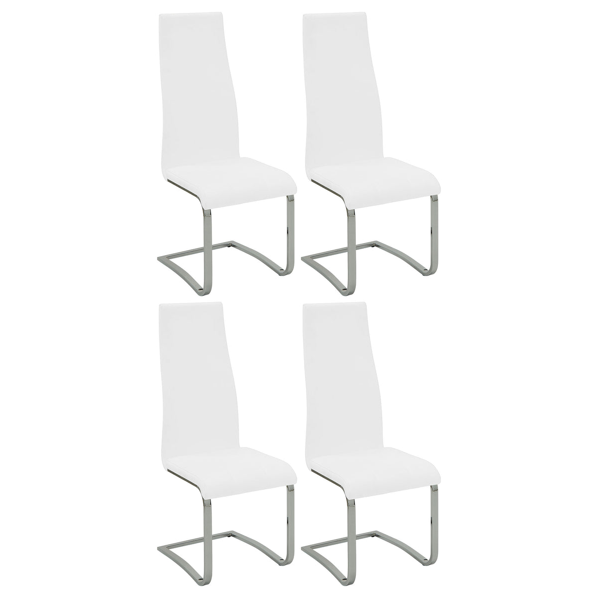 Best Furniture Outlet - Coaster - Montclair Upholstered Dining Side Chair White (Set of 4) - 100515WHT