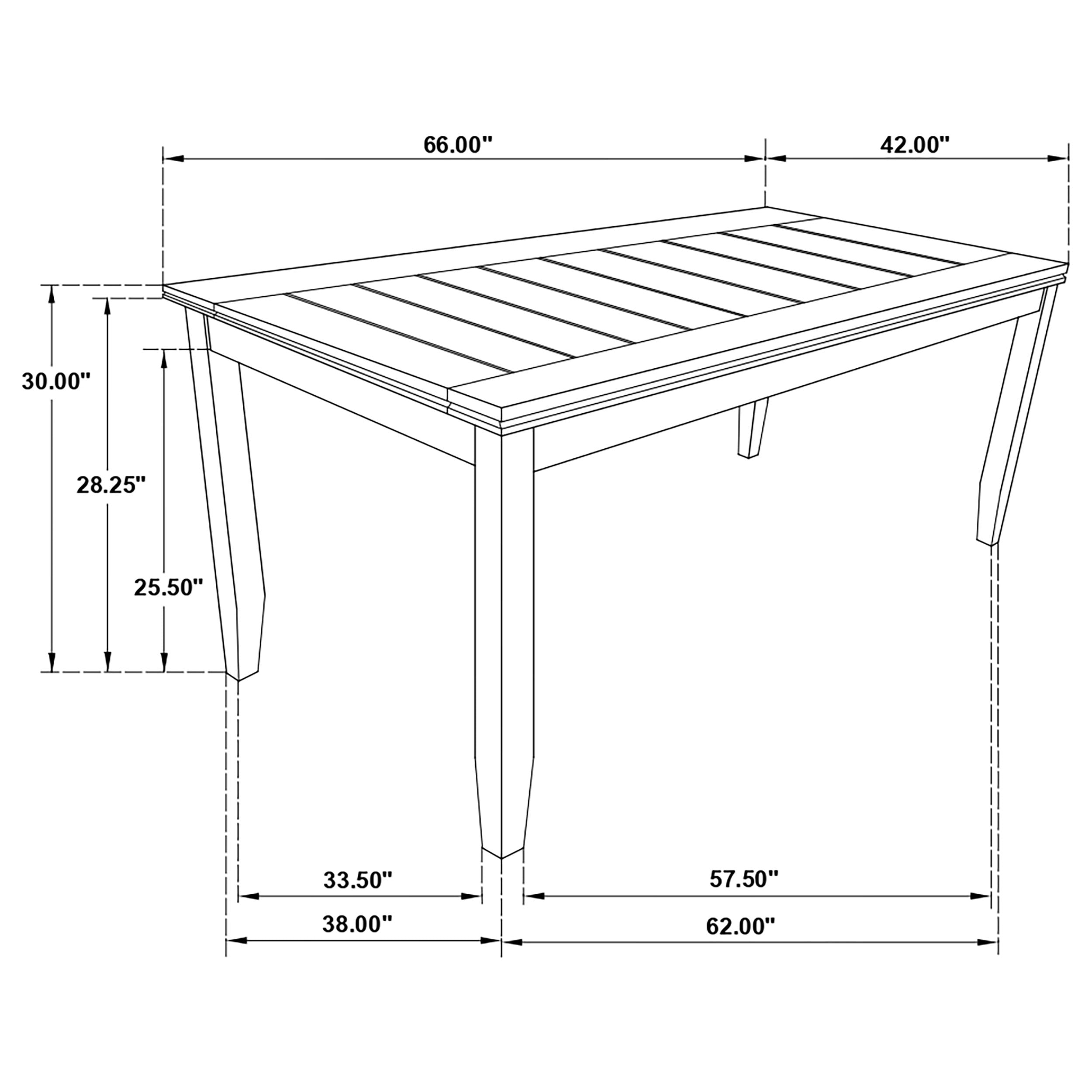 Dalila 5-piece Rectangular Dining Table Set Cappuccino