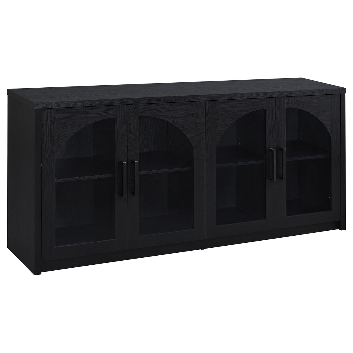 Best Furniture Outlet - Coaster - Riva 4-door Dining Sideboard Buffet Storage Credenza Black - 103895