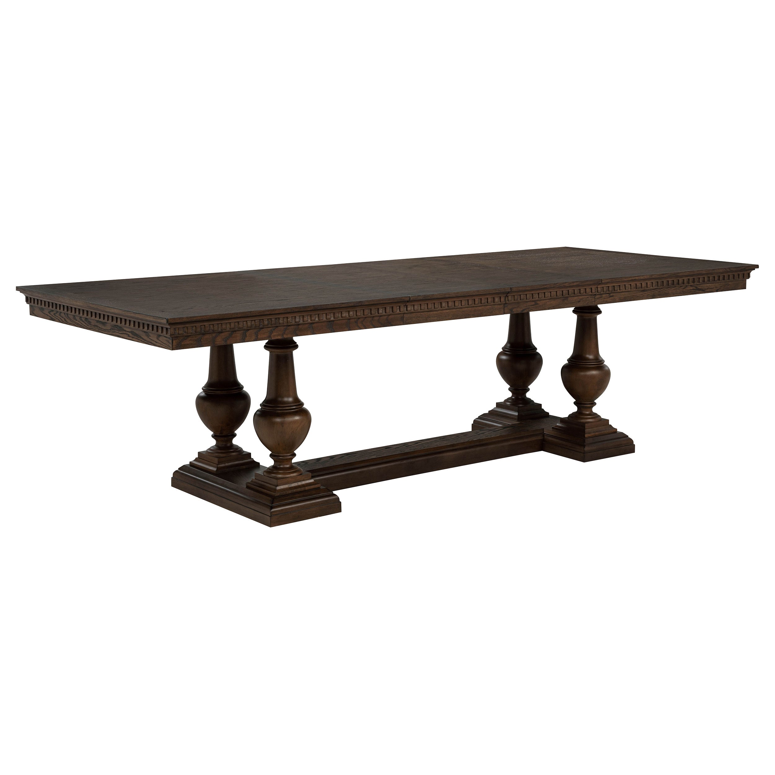 Best Furniture Outlet - Coaster - Ridgewell Rectangular Trestle Dining Table Dark Oak - 104601