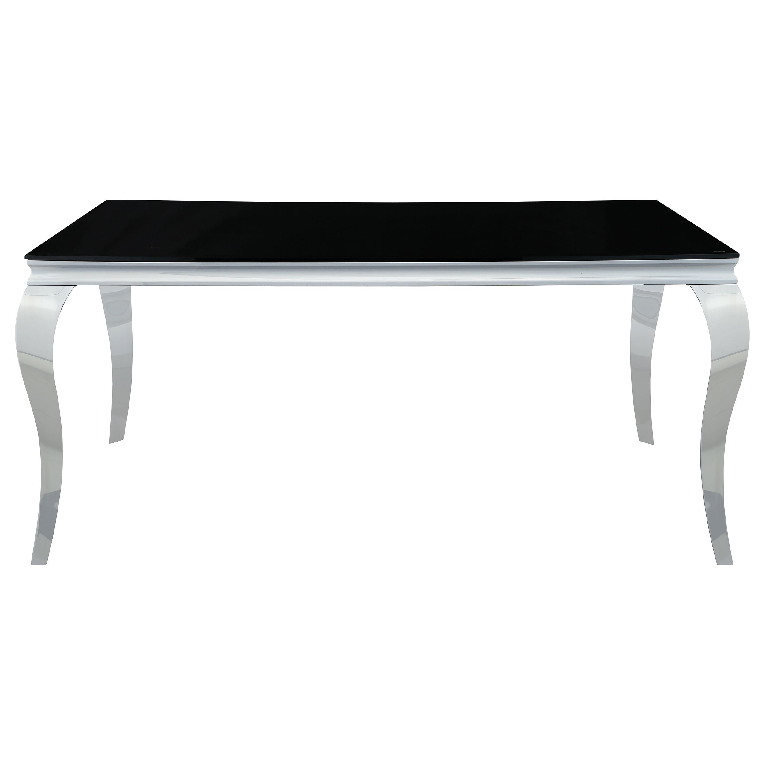 Carone 5-piece 61-inch Rectangular Black Glass Dining Set Blue