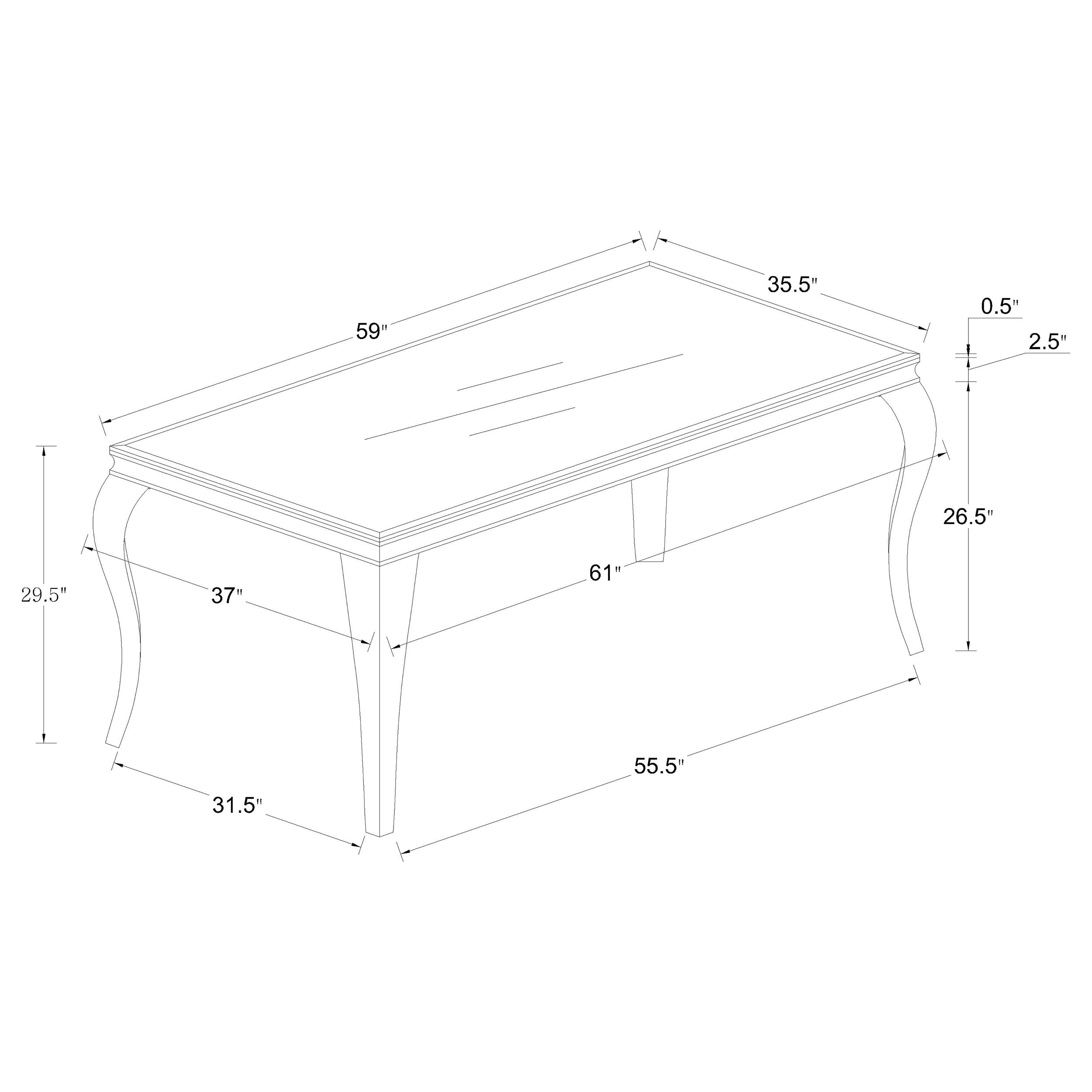 Carone 5-piece 61-inch Rectangular Black Glass Dining Set Blue