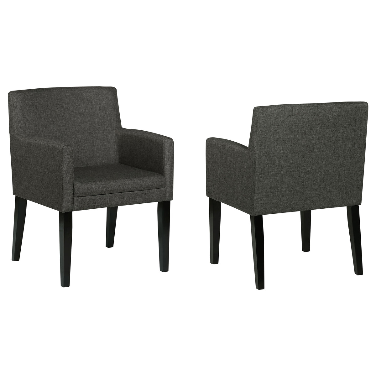 Best Furniture Outlet - Coaster - Catherine Upholstered Dining Arm Chair Grey (Set of 2) - 106252