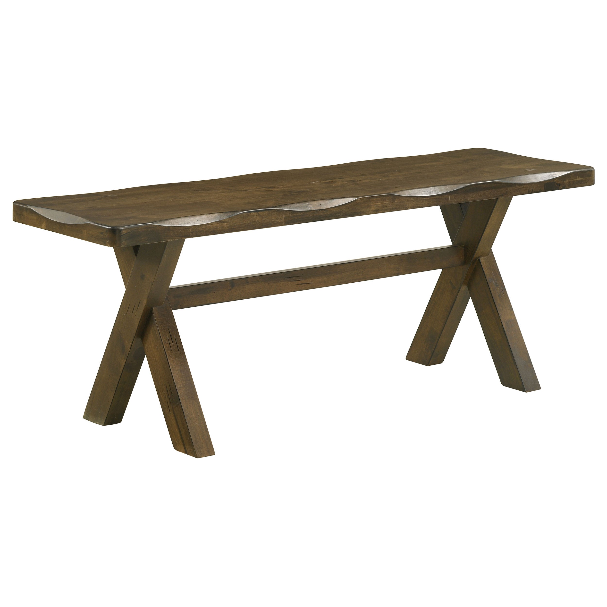 Best Furniture Outlet - Coaster - Alston 47-inch Solid Wood Dining Bench Knotty Nutmeg - 106383