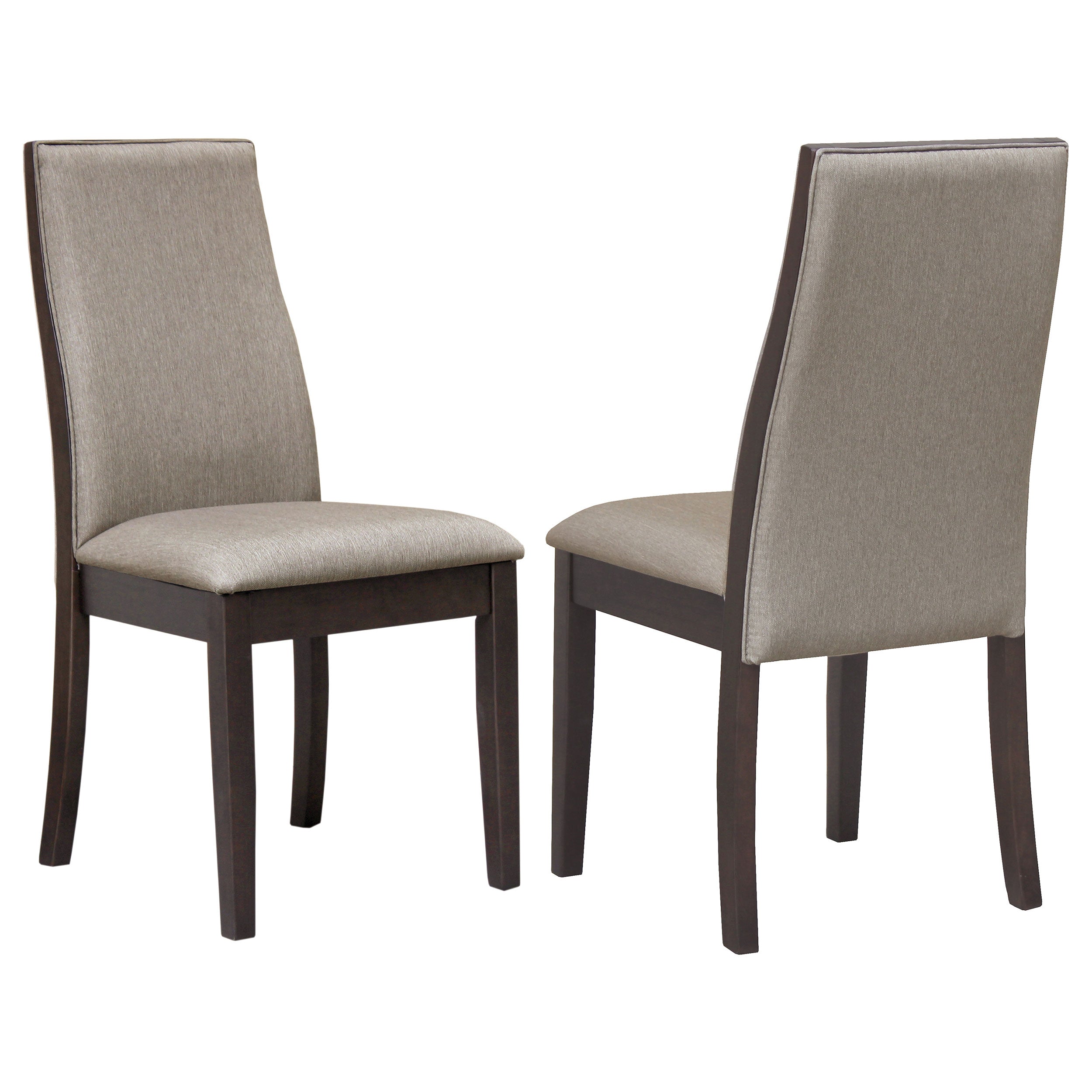 Best Furniture Outlet - Coaster - Spring Creek Upholstered Dining Chair Taupe (Set of 2) - 106583
