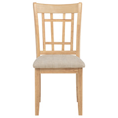 Lavon Wood Dining Side Chair Linen and Light Oak (Set of 2)