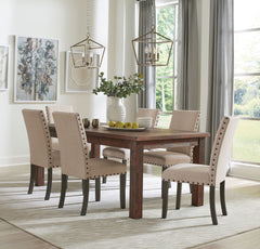 Best Furniture Outlet - Coaster - Coleman 7-piece Rectangular Dining Set Rustic Golden Brown - 107041-S7A