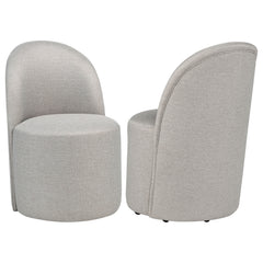 Best Furniture Outlet - Coaster - Aubrey Upholstered Barrel Dining Side Chair Beige (Set of 2) - 107062BEI
