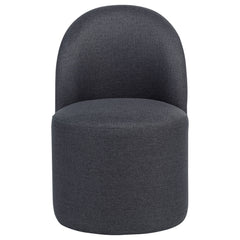 Aubrey Upholstered Barrel Dining Side Chair Charcoal (Set of 2)