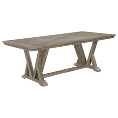 Best Furniture Outlet - Coaster - Cornelia Rectangular 82-inch Dining Table Coastal Grey - 107441