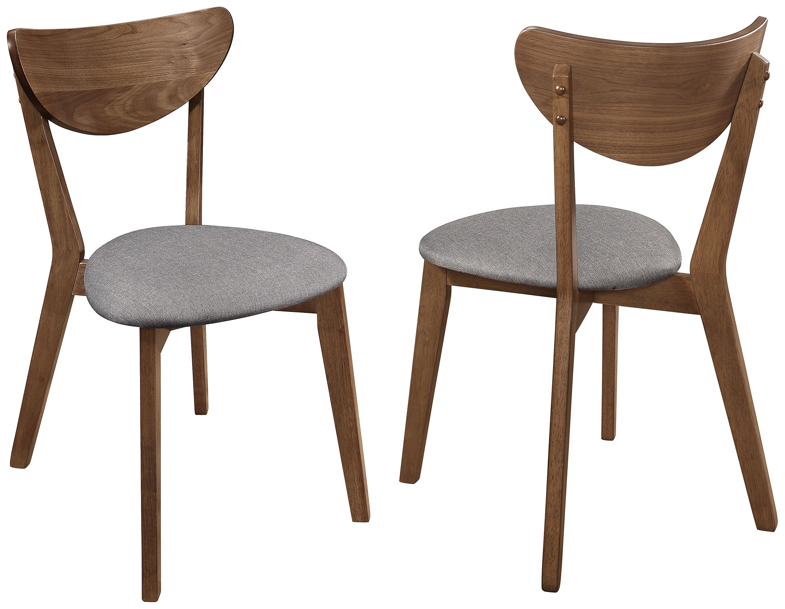 Best Furniture Outlet - Coaster - Alfredo Dining Side Chair Grey and Natural Walnut (Set of 2) - 108082