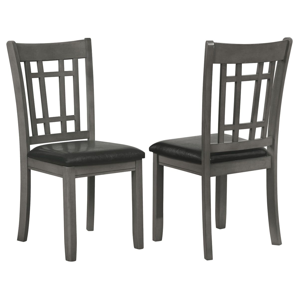 Best Furniture Outlet - Coaster - Lavon Wood Dining Side Chair Black and  Medium Grey (Set of 2) - 108212