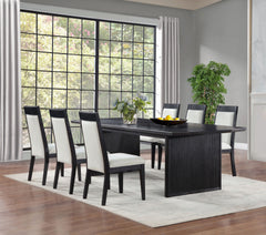 Best Furniture Outlet - Coaster - Brookmead 7-piece Extension Leaf Dining Table Set Black - 108231-S7A
