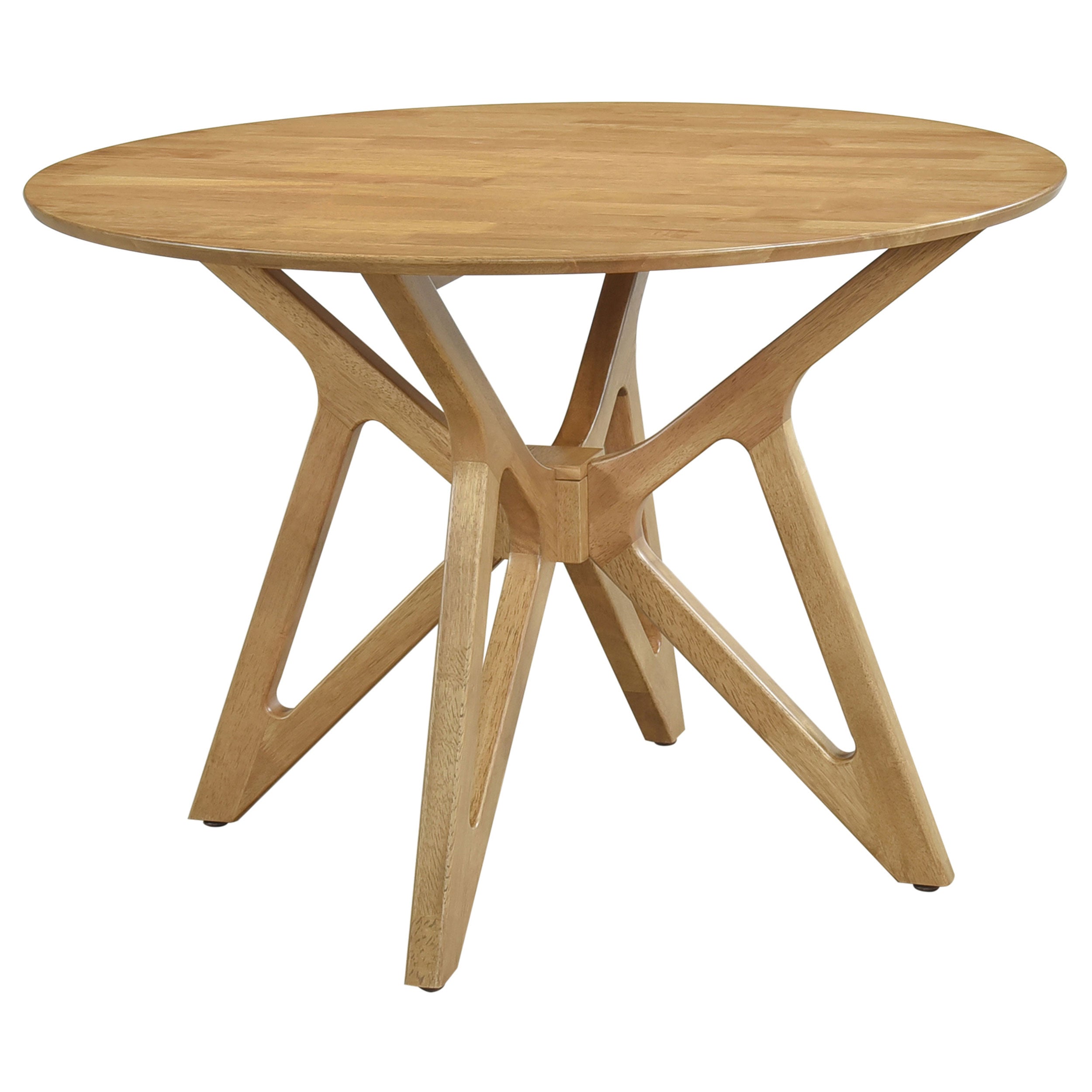 Best Furniture Outlet - Coaster - Elowen Round 42-inch Solid Wood Dining Table Light Walnut - 108440