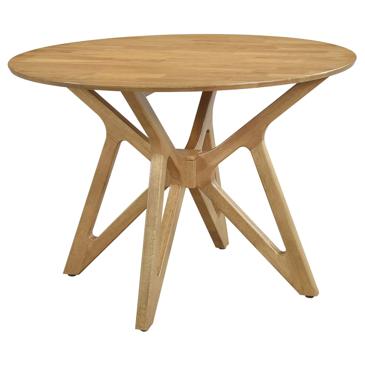 Best Furniture Outlet - Coaster - Elowen Round 42-inch Solid Wood Dining Table Light Walnut - 108440
