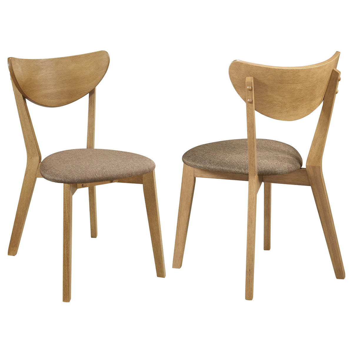 Best Furniture Outlet - Coaster - Elowen Wood Dining Side Chair Light Walnut (Set of 2) - 108442