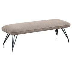 Best Furniture Outlet - Coaster - Dodson Fabric Upholstered Dining Bench Taupe  - 108497