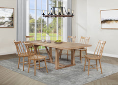 Best Furniture Outlet - Coaster - Middleton 7-piece Extension Leaf Dining Set Natural Brown - 108541-S7N
