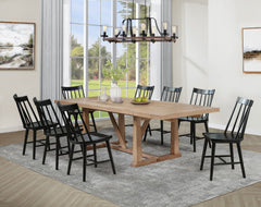 Best Furniture Outlet - Coaster - Middleton 9-piece Extension Leaf Dining Set Brown and Black - 108541-S9B