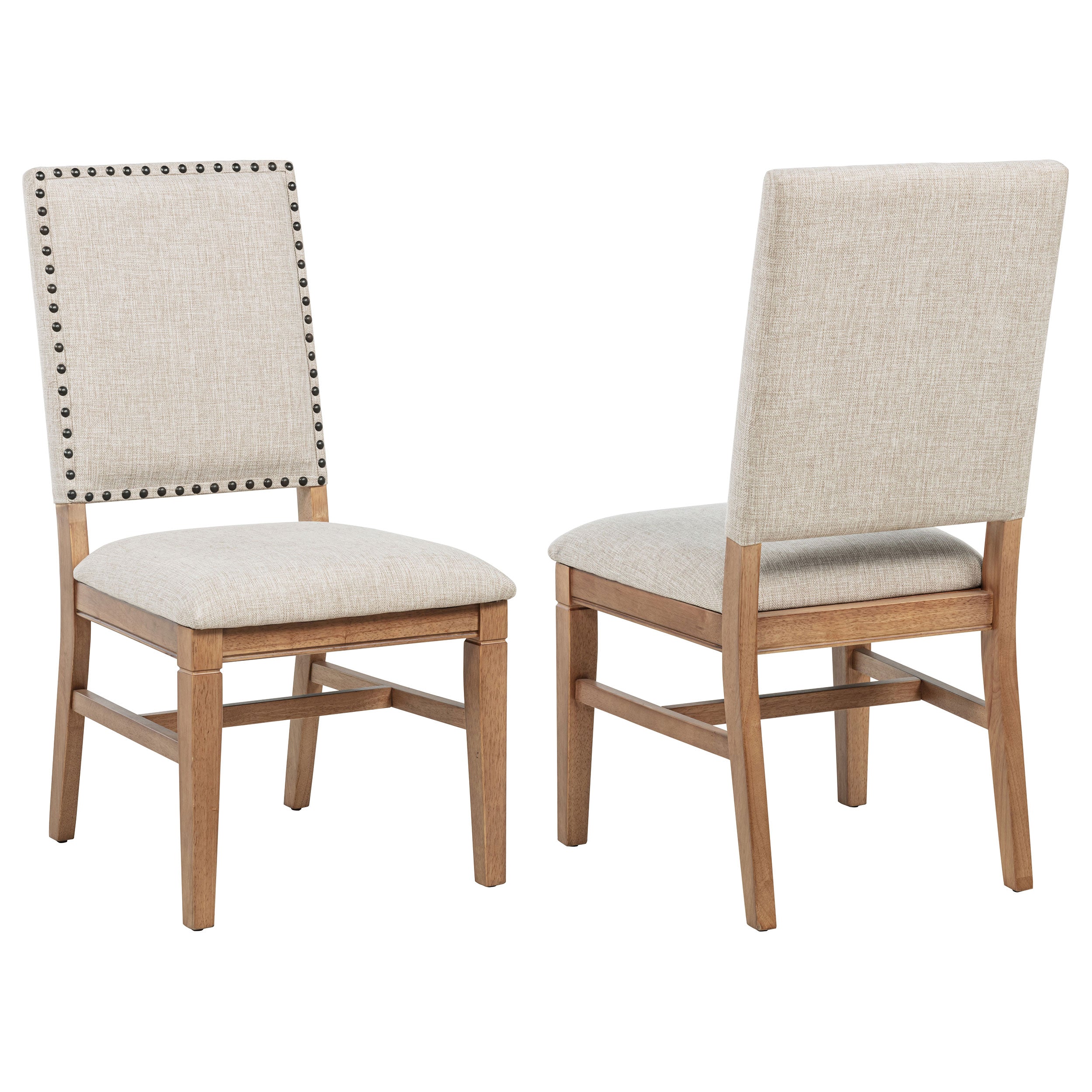 Best Furniture Outlet - Coaster - Middleton Upholstered Dining Side Chair Beige (Set of 2) - 108542