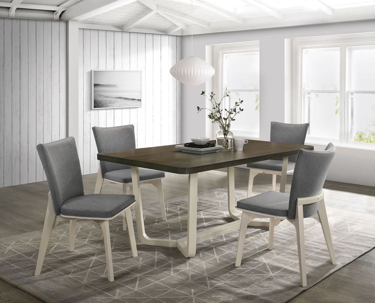 Best Furniture Outlet - Coaster - Biloxi 5-piece 71-inch Rectangular Dining Set Greyish Brown - 108681-S5