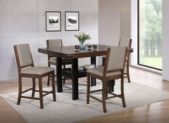 Best Furniture Outlet - Coaster - Patterson 5-piece Counter Height Dining Set Mango Oak  - 108888-S5