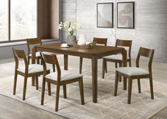 Best Furniture Outlet - Coaster - Almonte 7-piece 59-inch Rectangular Dining Set Dark Brown - 108921-S7