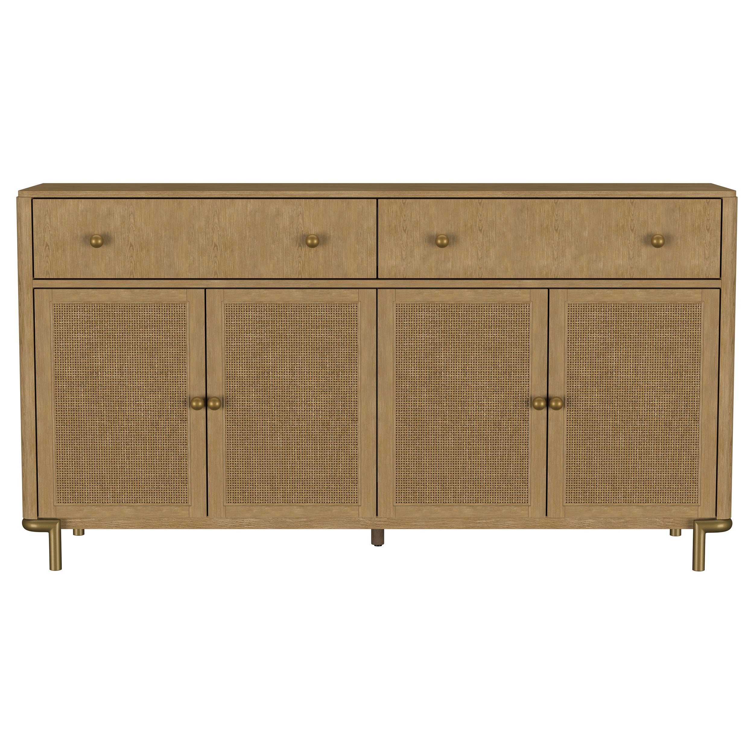Arini 2-drawer Cane Door Dining Sideboard Server Sand Wash