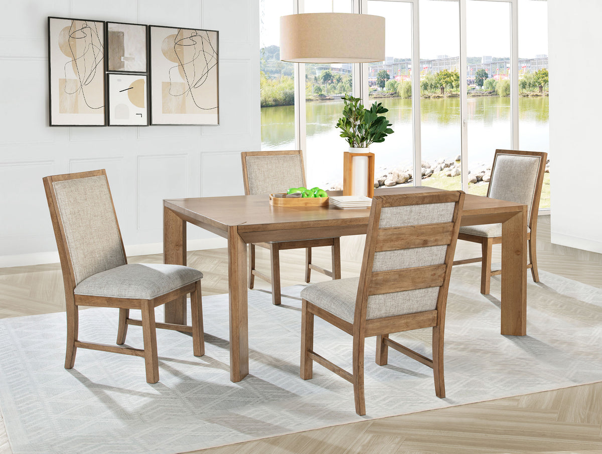 Best Furniture Outlet - Coaster - Bruner 5-piece 72-inch Rectangular Dining Set Natural Brown - 109101-S5