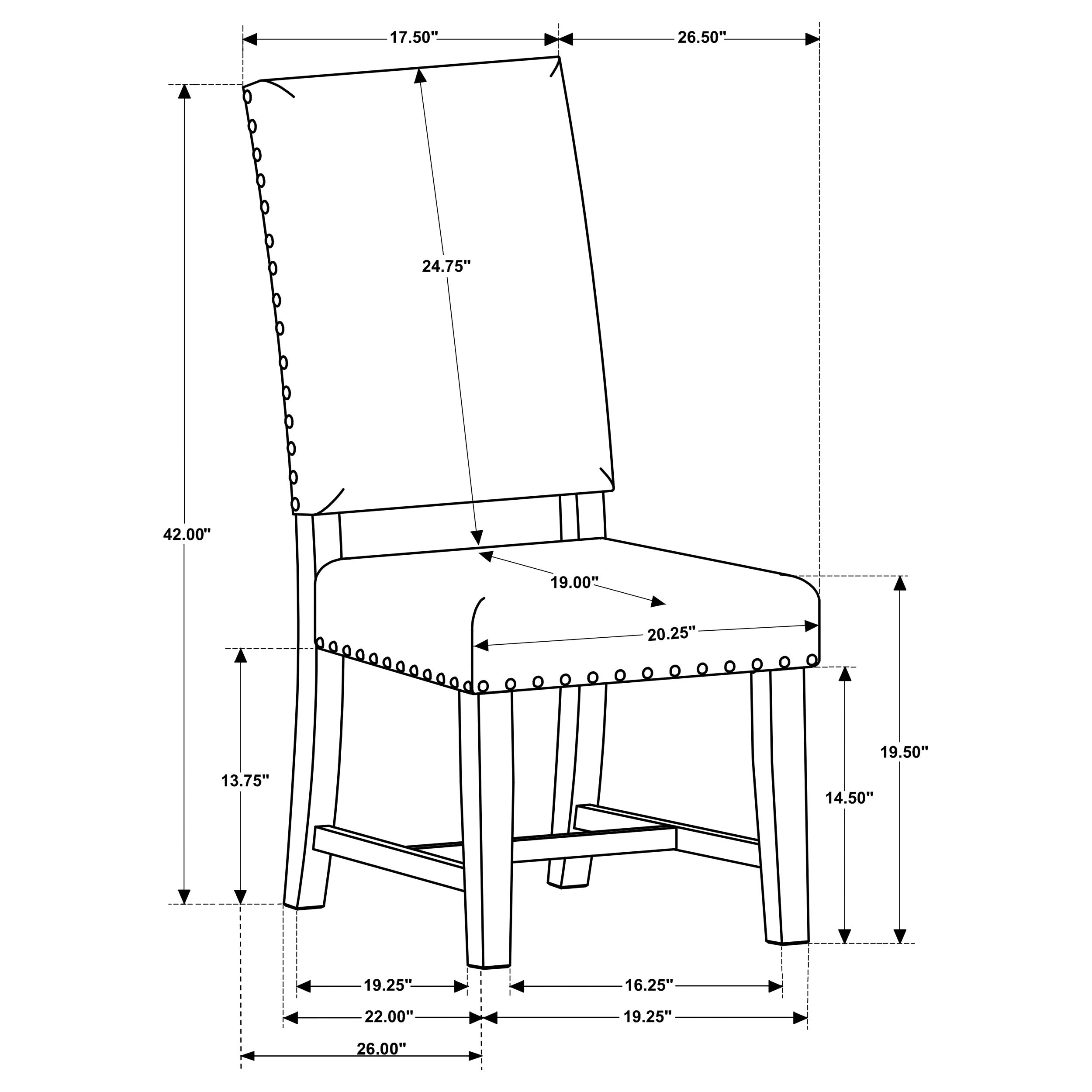 Twain Upholstered Dining Side Chair Warm Grey (Set of 2)