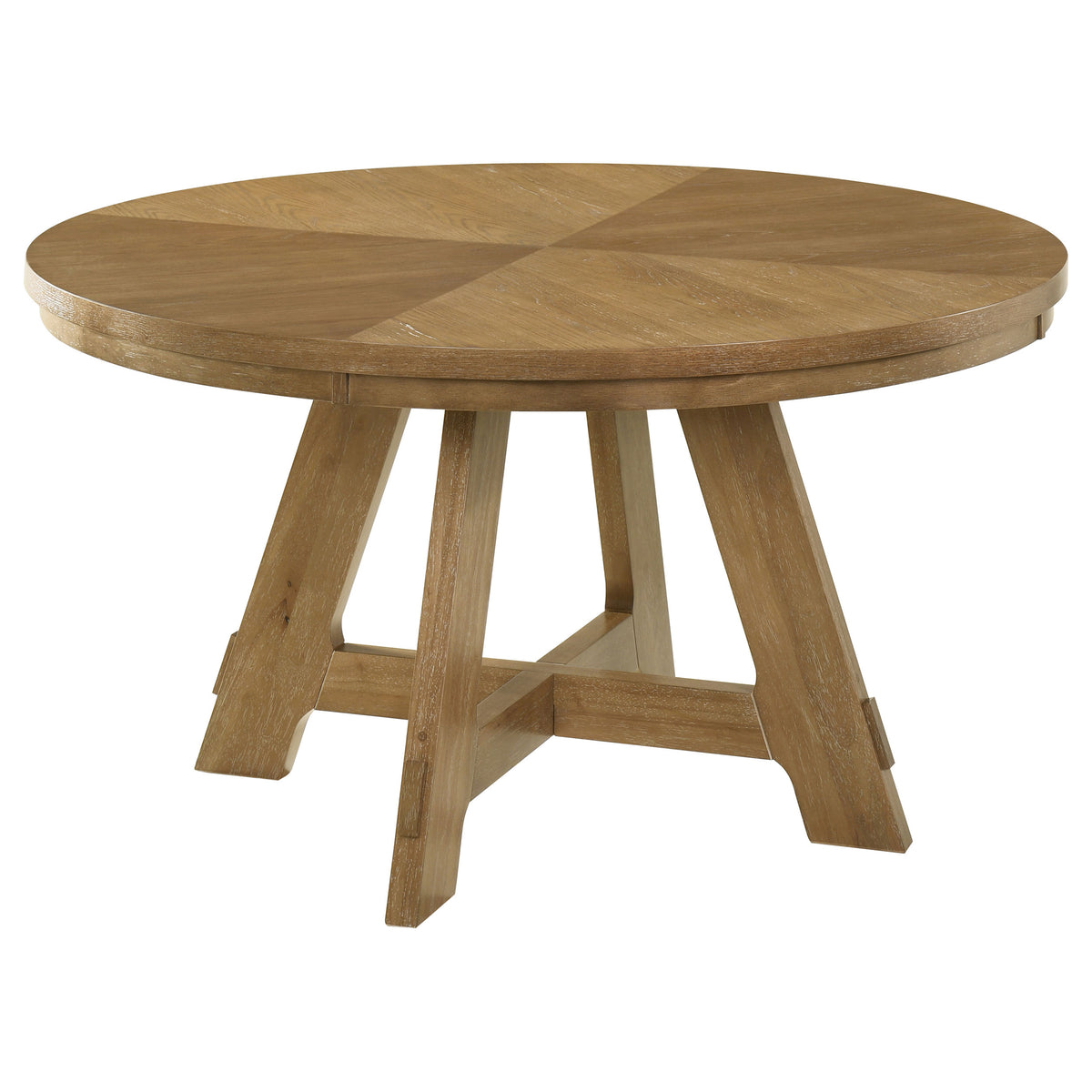 Best Furniture Outlet - Coaster - Danvers Round 54-inch Wood Dining Table Brown Oak - 109150