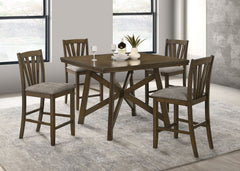 Best Furniture Outlet - Coaster - Canfield 5-piece 47-inch Counter Height Dining Set Brown - 109178-S5