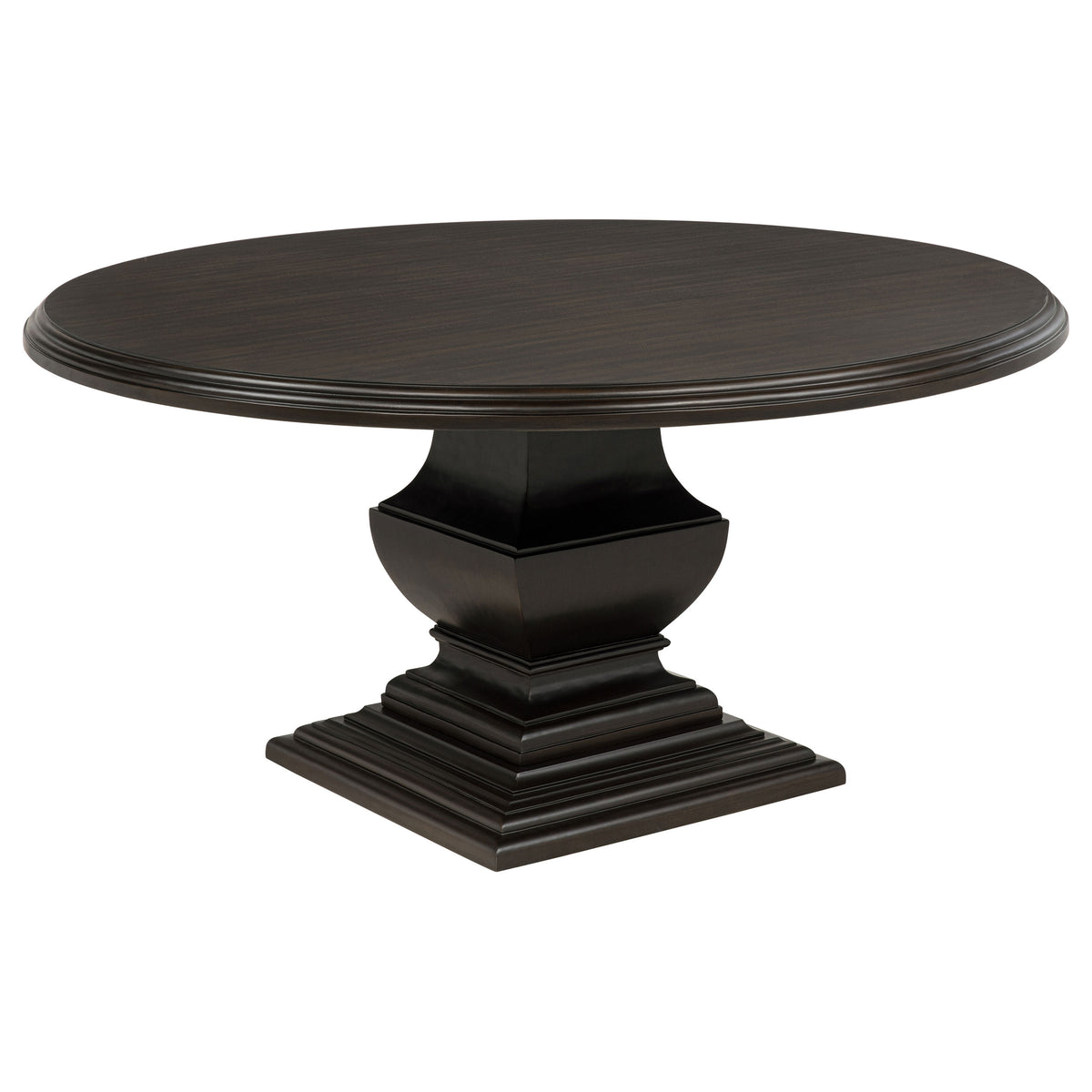 Best Furniture Outlet - Coaster - Twyla 60-inch Round Wood Dining Room Table Dark Cocoa - 109230