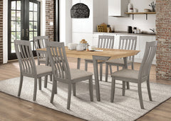 Best Furniture Outlet - Coaster - Nogales 7-piece Rectangular Dining Table Set Coastal Grey - 109811-S7