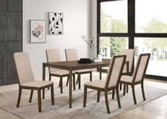 Best Furniture Outlet - Coaster - Wethersfield 7-piece Rectangular Dining Table Set Walnut - 109841-S7