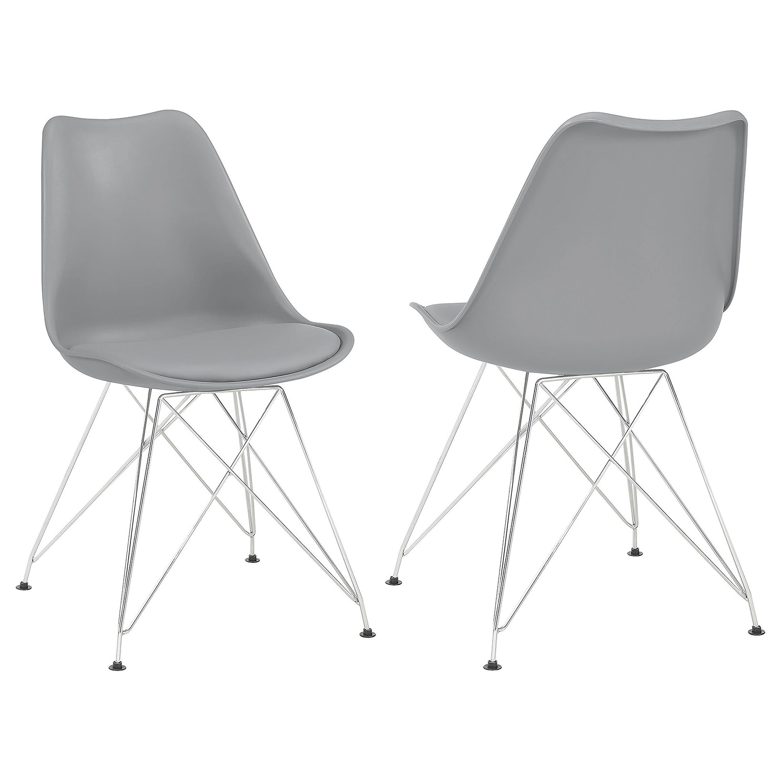 Best Furniture Outlet - Coaster - Juniper Polypropylene Dining Side Chair Grey (Set of 2) - 110262