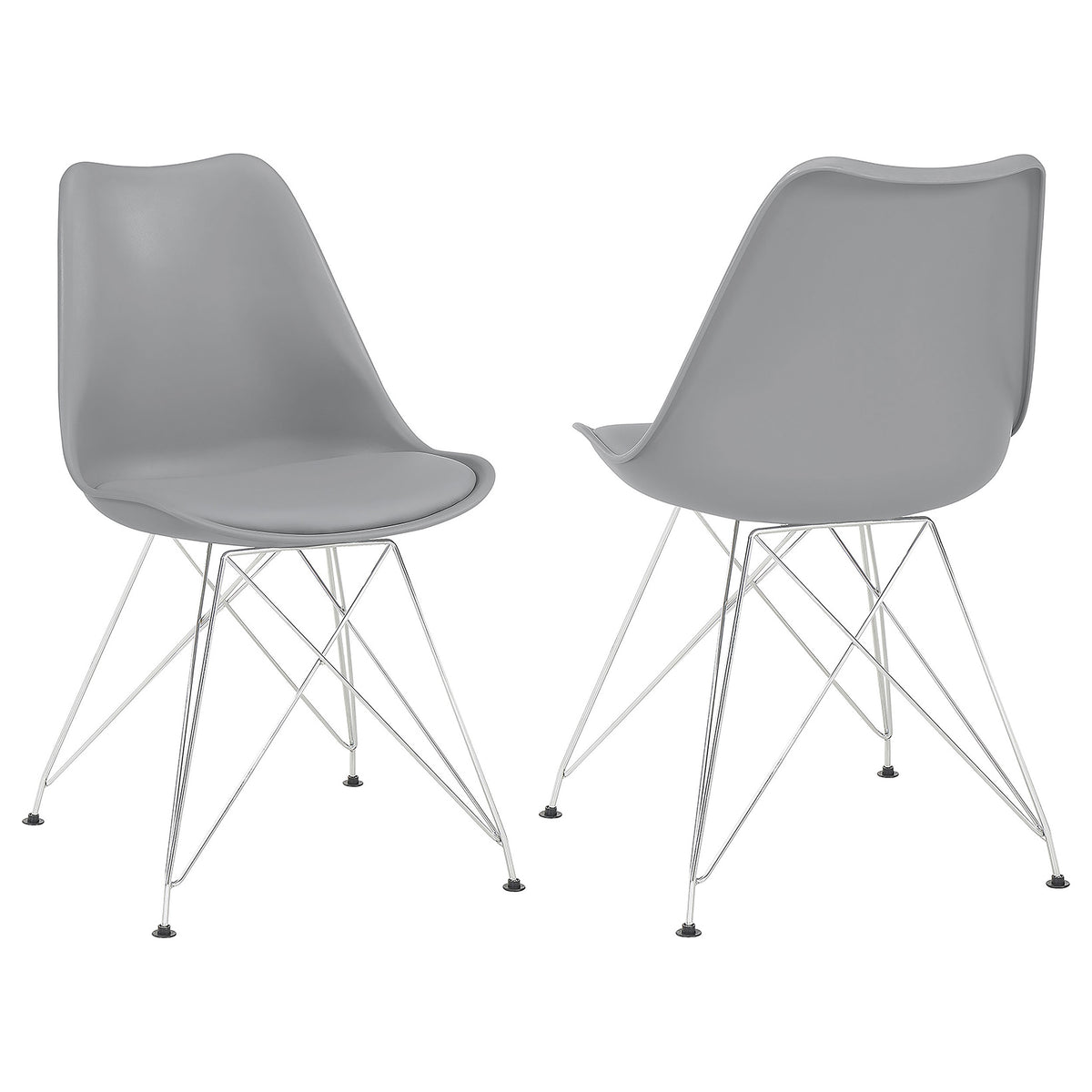Best Furniture Outlet - Coaster - Juniper Polypropylene Dining Side Chair Grey (Set of 2) - 110262