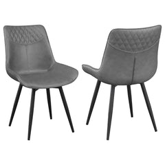 Best Furniture Outlet - Coaster - Brassie Upholstered Swivel Dining Side Chair Grey (Set of 2) - 110272