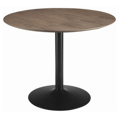 Best Furniture Outlet - Coaster - Cora Round 40-inch Wood Top Dining Table Brown Walnut - 110280