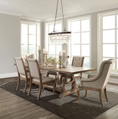Best Furniture Outlet - Coaster - Brockway 7-piece Extension Leaf Dining Set Barley Brown - 110291-S7