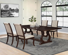 Best Furniture Outlet - Coaster - Brockway 5-piece Extension Leaf Dining Set Antique Java - 110311-S5