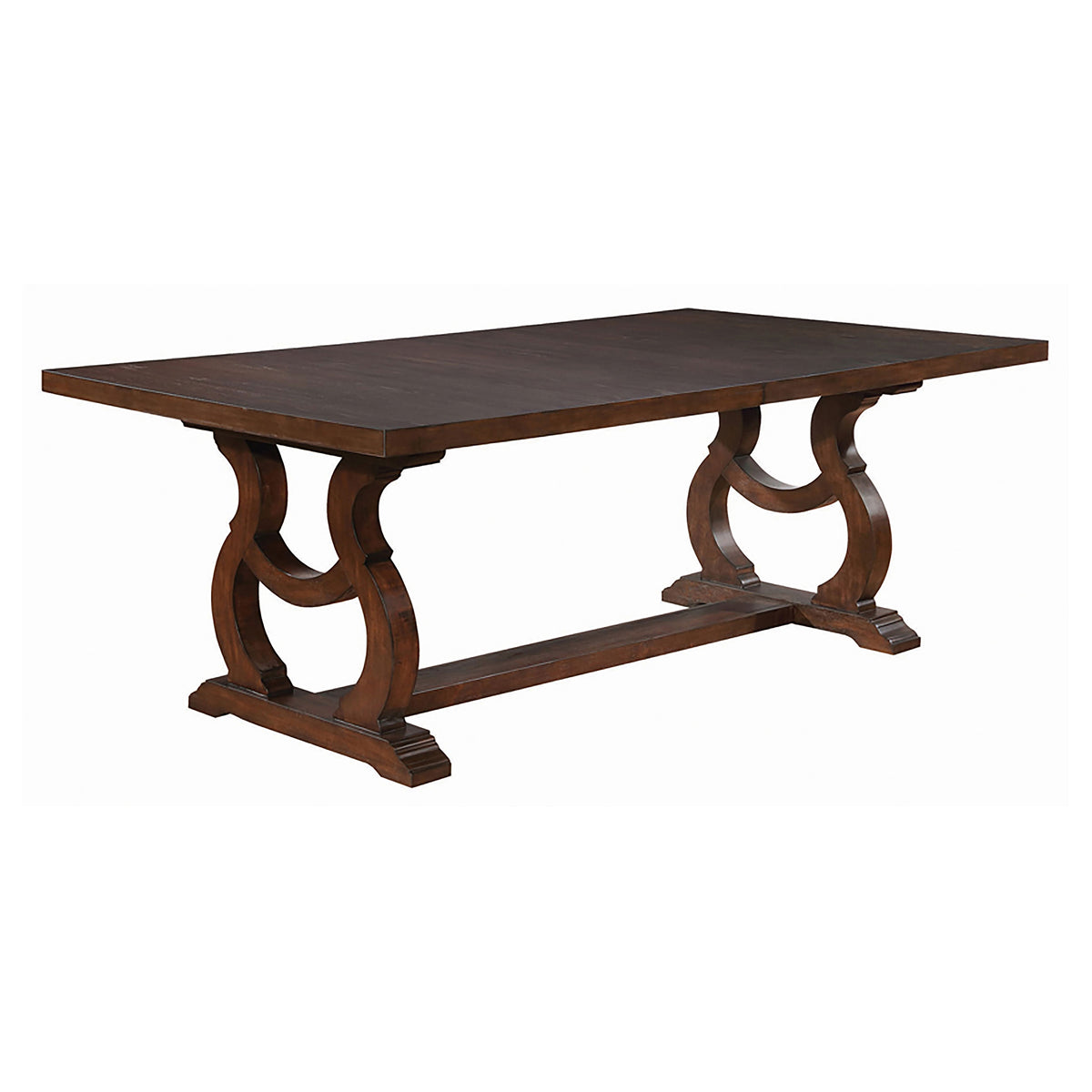 Best Furniture Outlet - Coaster - Brockway 104-inch Extension Leaf Dining Table Antique Java - 110311