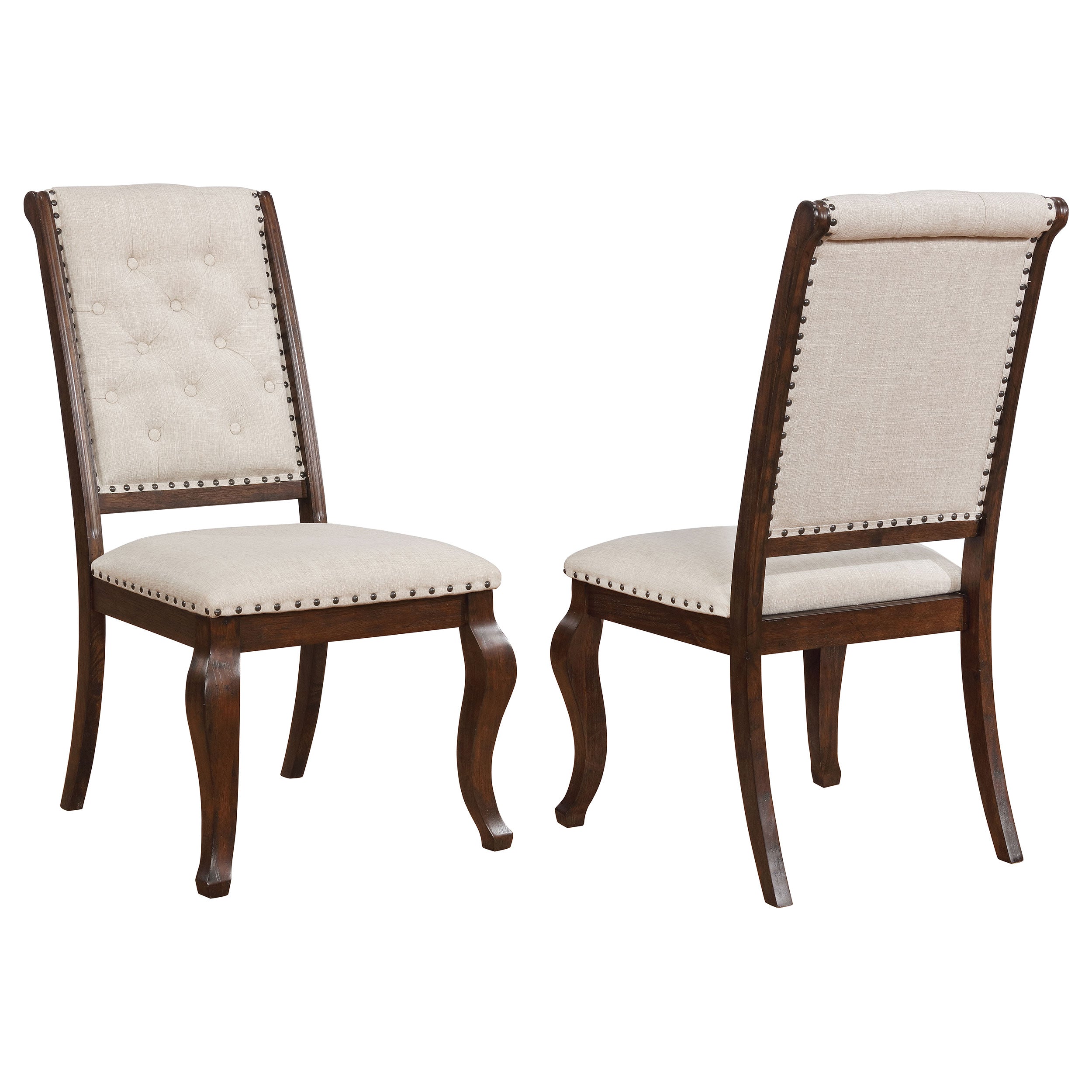 Best Furniture Outlet - Coaster - Brockway Upholstered Dining Chair Barley Java (Set of 2) - 110312