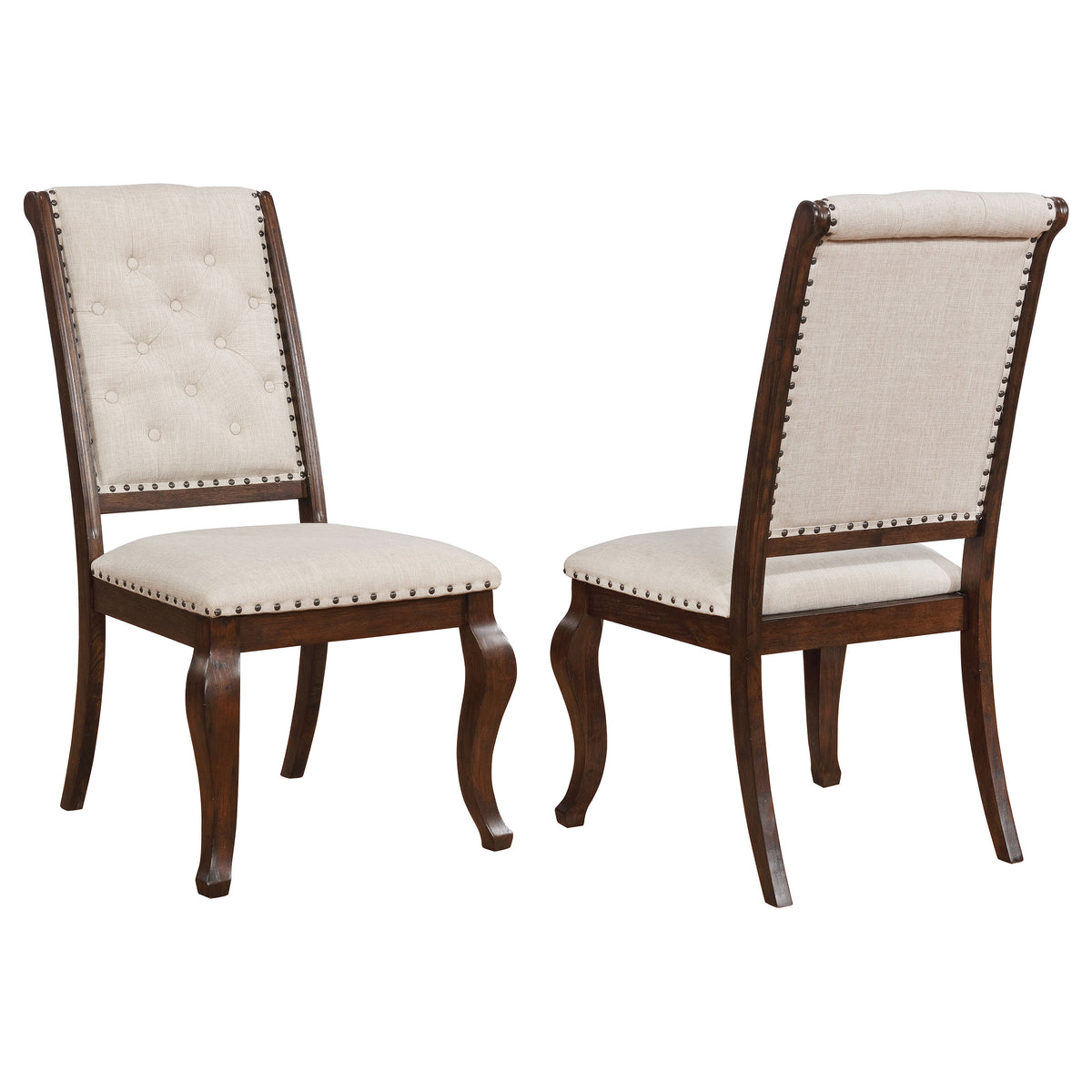 Best Furniture Outlet - Coaster - Brockway Upholstered Dining Chair Barley Java (Set of 2) - 110312