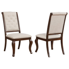 Best Furniture Outlet - Coaster - Brockway Upholstered Dining Chair Barley Java (Set of 2) - 110312