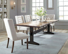 Best Furniture Outlet - Coaster - Bexley 5-piece Rectangular Live Edge Dining Table Set Honey - 110331-S5