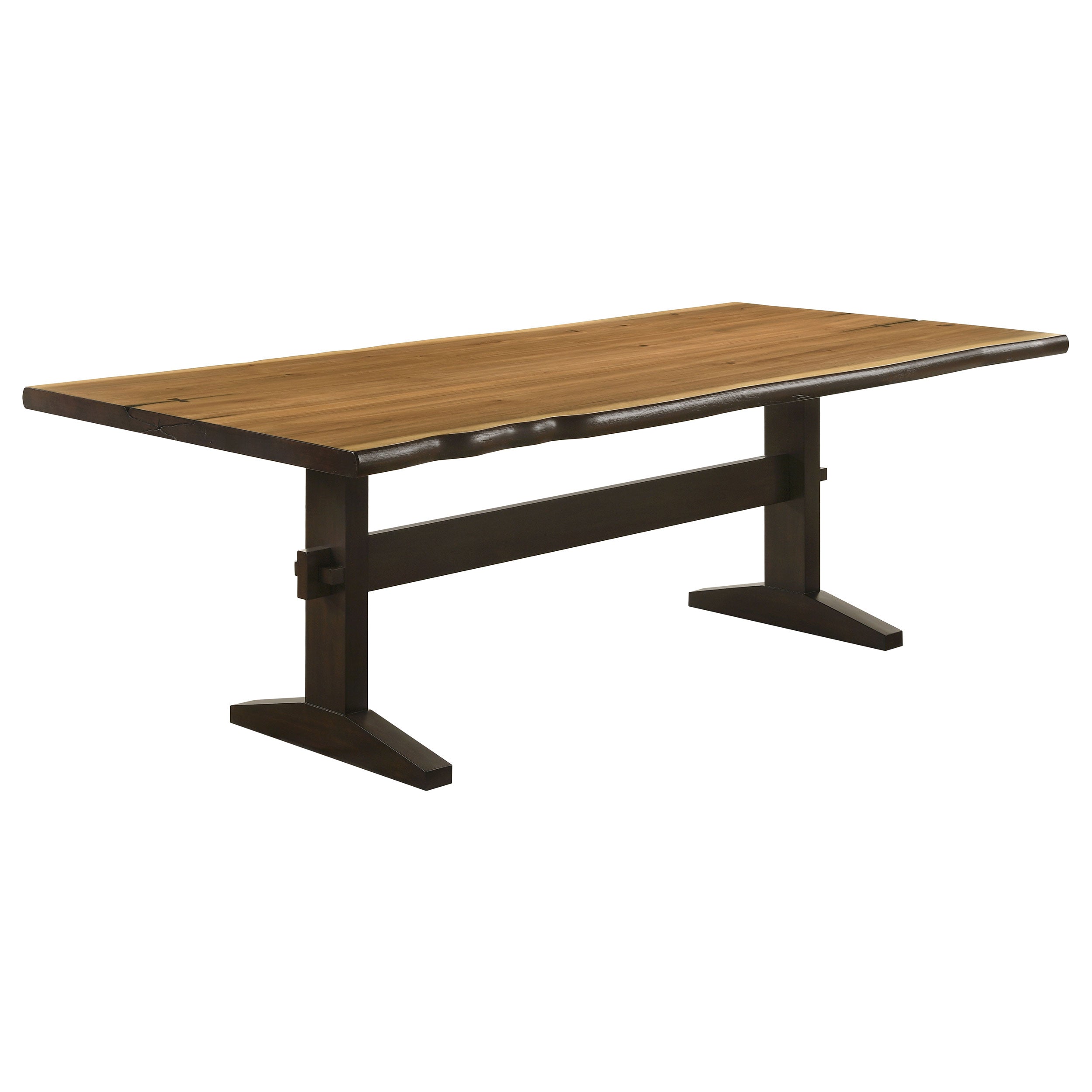 Best Furniture Outlet - Coaster - Bexley 90-inch Live Edge Dining Table Natural Honey - 110331