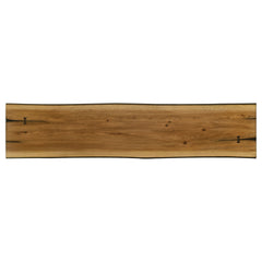 Bexley Wood Dining Bench Natural Honey and Smokey Black