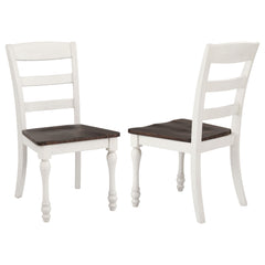 Best Furniture Outlet - Coaster - Madelyn Wood Dining Side Chair Coastal White (Set of 2) - 110382